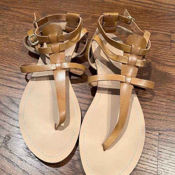 Zara tan brown gladiator sandals - Picture 4 of 13